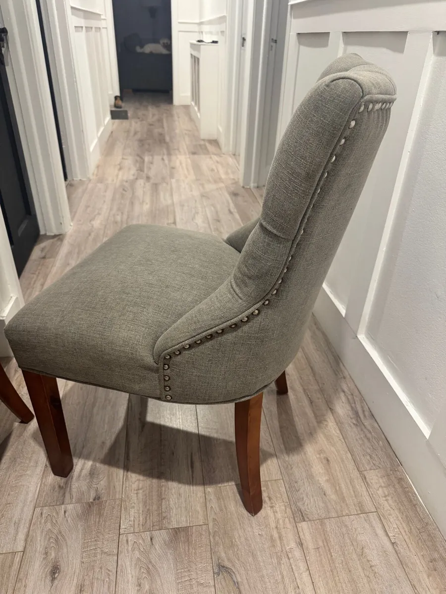 Six Grey Dinning Table Chairs Ez Living - Image 4