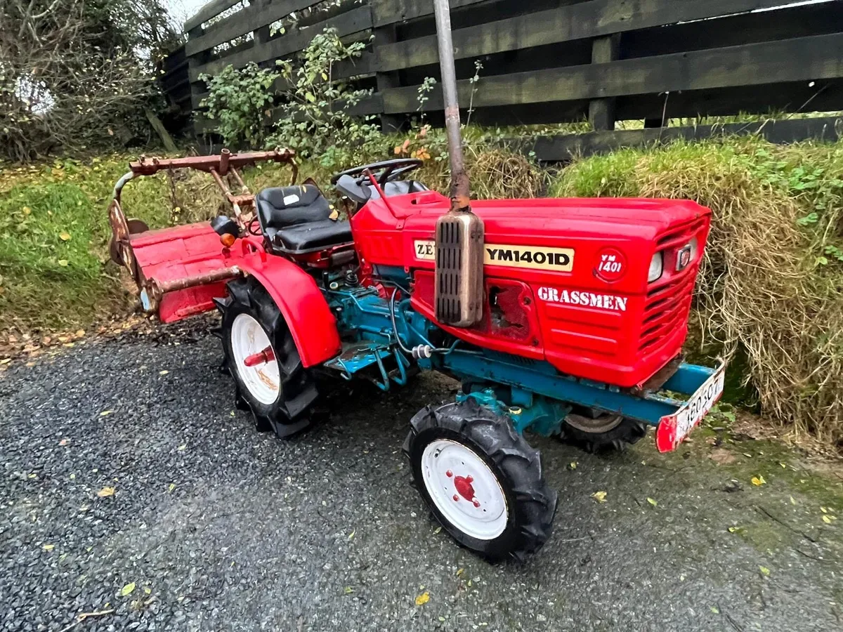 Yanmar compact Tractor with rotavator - Image 1