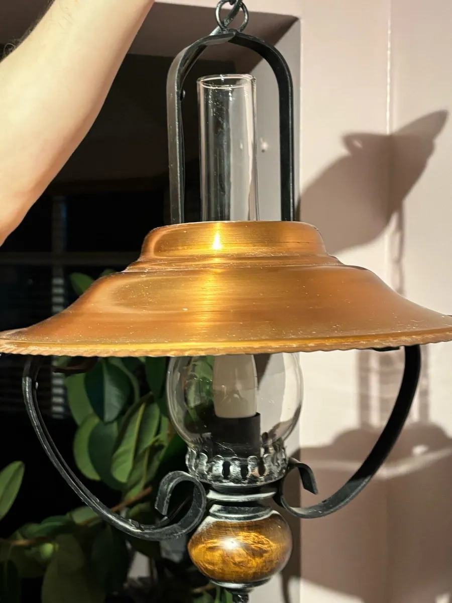 Copper wrought ceiling lamp - Image 2