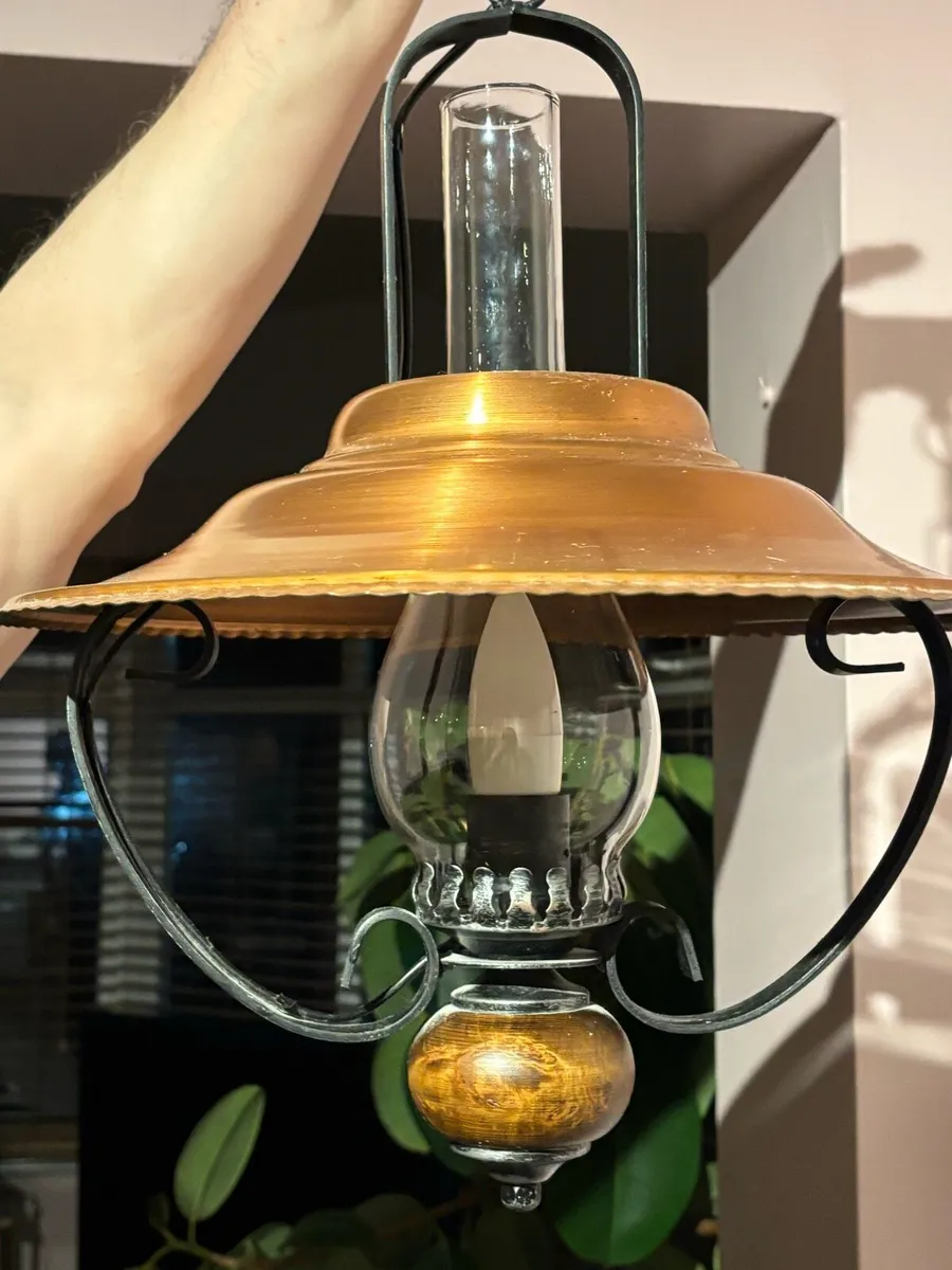 Copper wrought ceiling lamp - Image 3