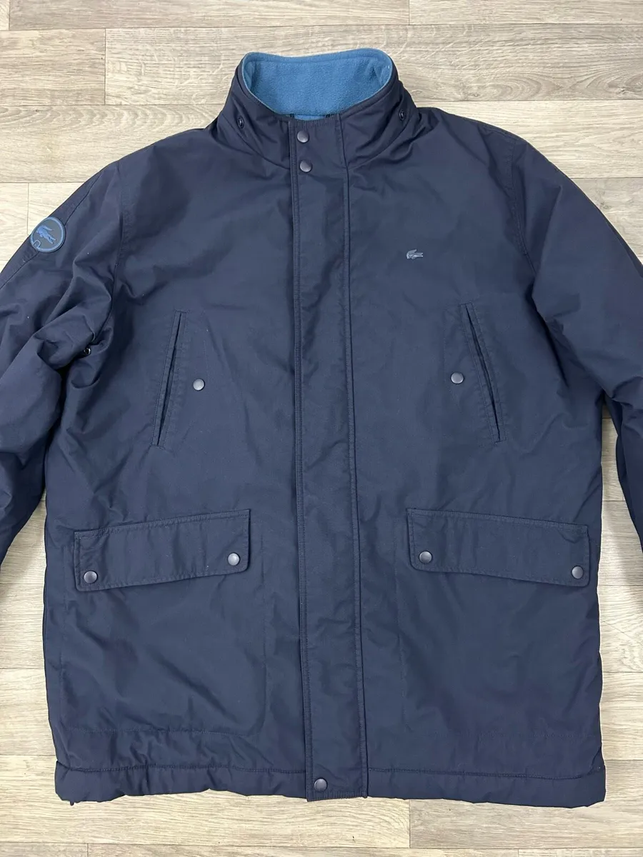 Lacoste Fleece Lined Parka Jacket Mens XL - Image 2