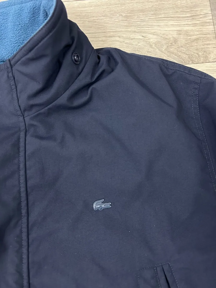Lacoste Fleece Lined Parka Jacket Mens XL - Image 3