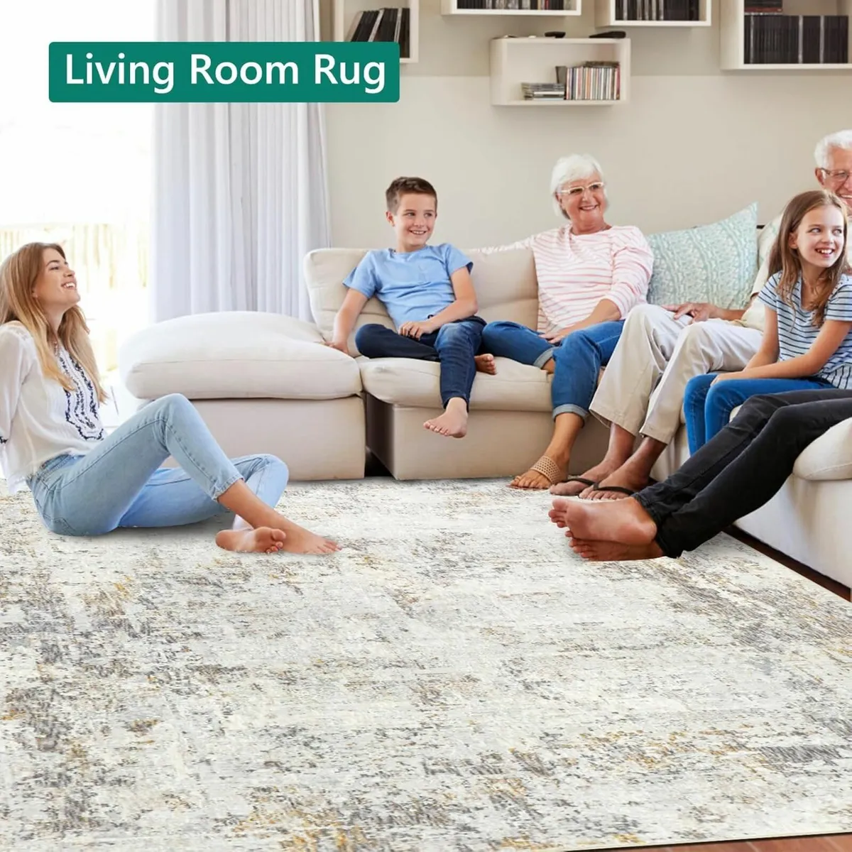 160x230cm Large Rugs Living Room Decor Beige - Image 3