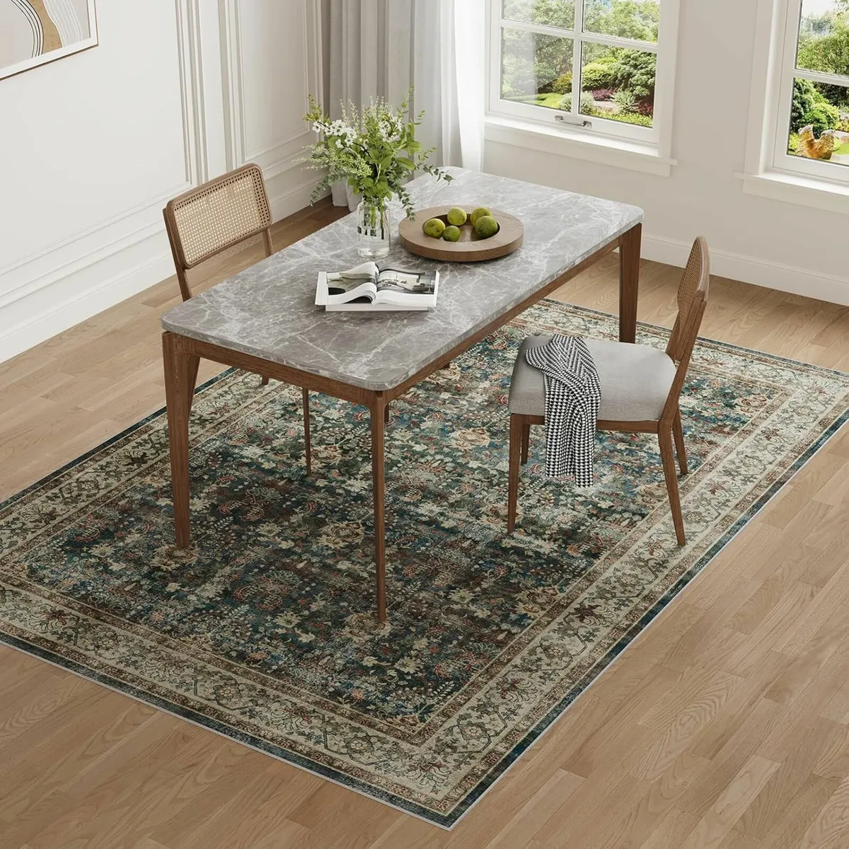 Living Room Large 160x230cm, Green Vintage Rug - Image 2