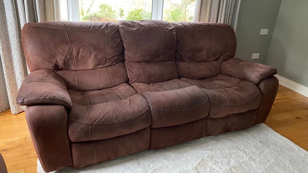 Leatherette couch - Image 1