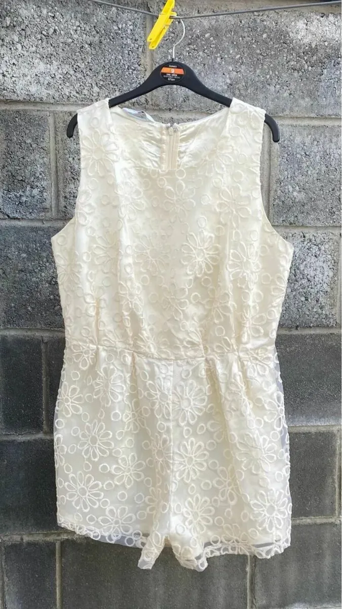 Lace Teddy Playsuit, Fully Lined, Size 14 - Image 2