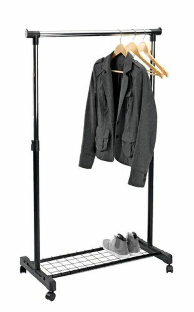 BRAND NEW Clothes Rail with Wire Base Storage - Image 2