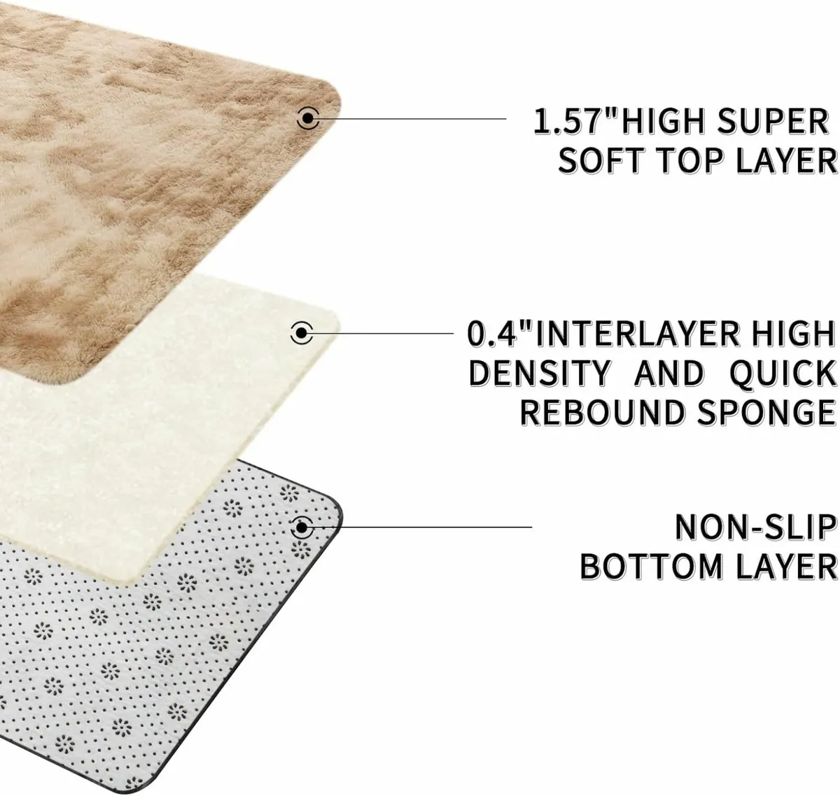 Living Room 200x300cm soft Fluffy Rugs Bedroom - Image 2