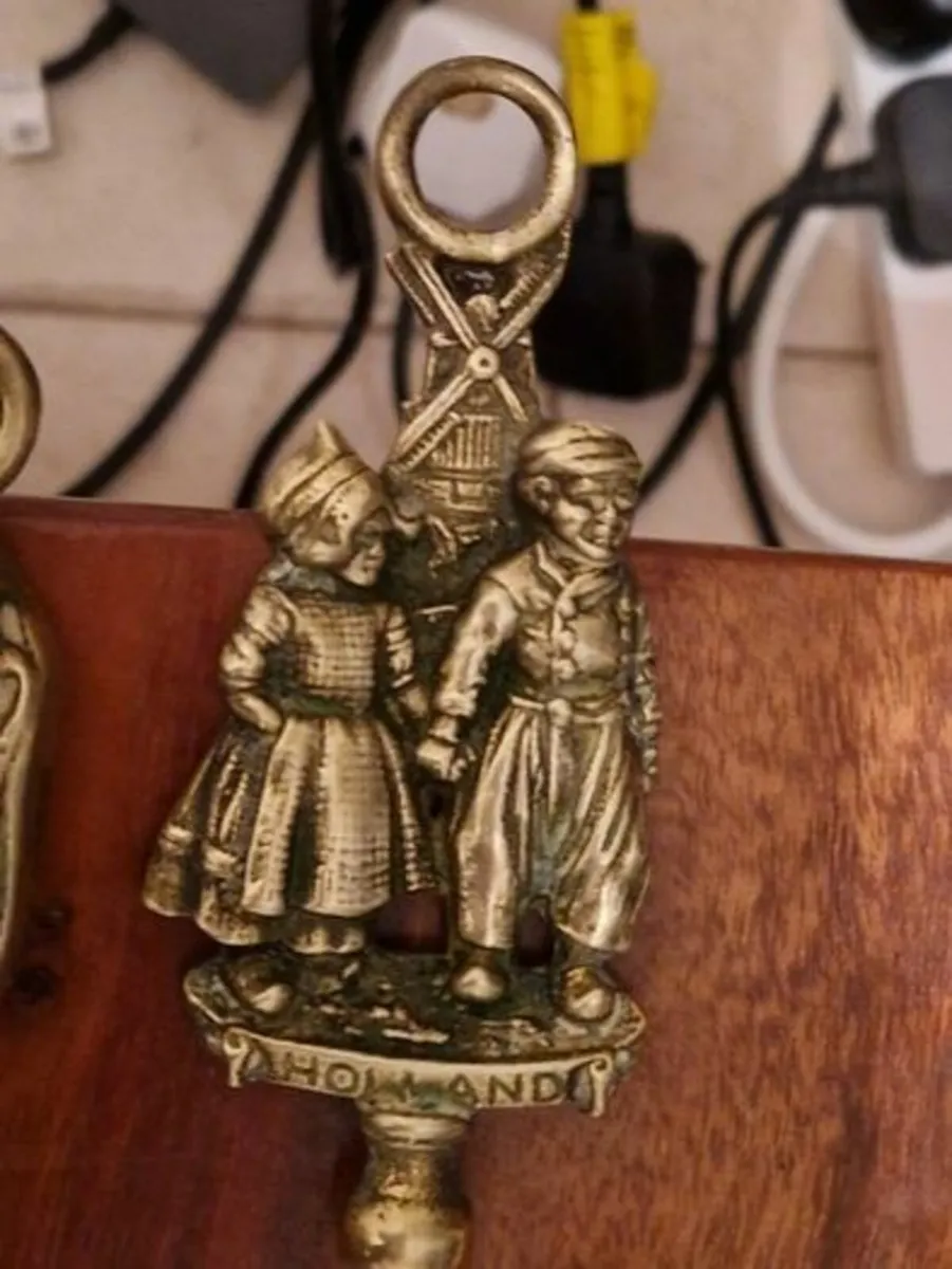 Brass PAN and FORKS SET from Holland - Image 4