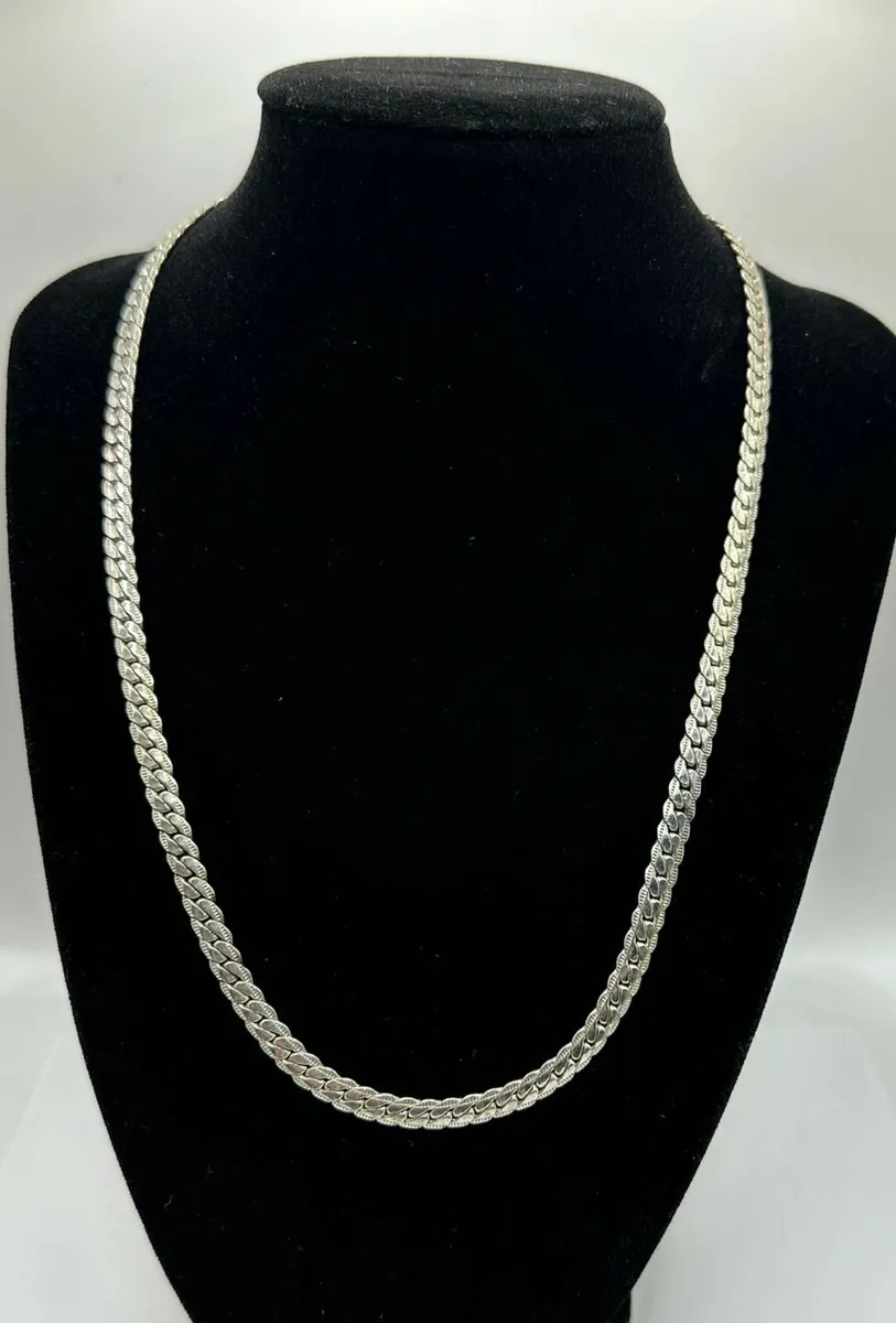 Sterling Silver Miami Cuban Chain Necklace - Image 1