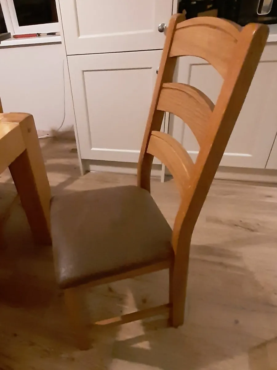 Solid Oak Kitchen Table - Image 2