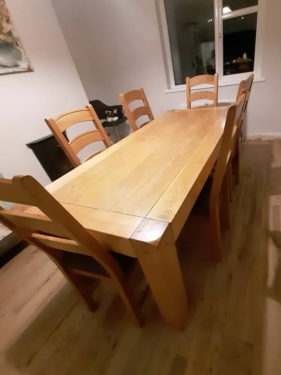 Solid Oak Kitchen Table - Image 4