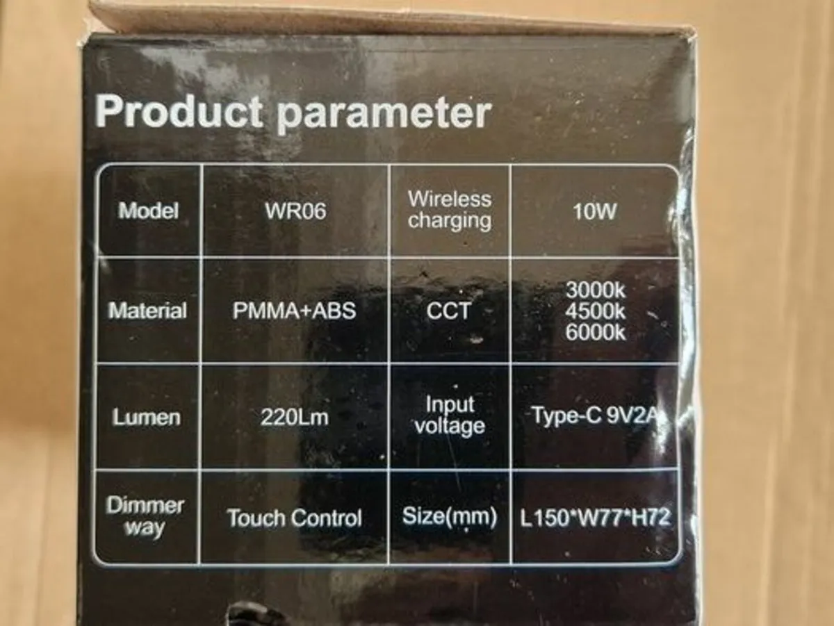 Bedside Lamp with wireless Charging Station - Image 3