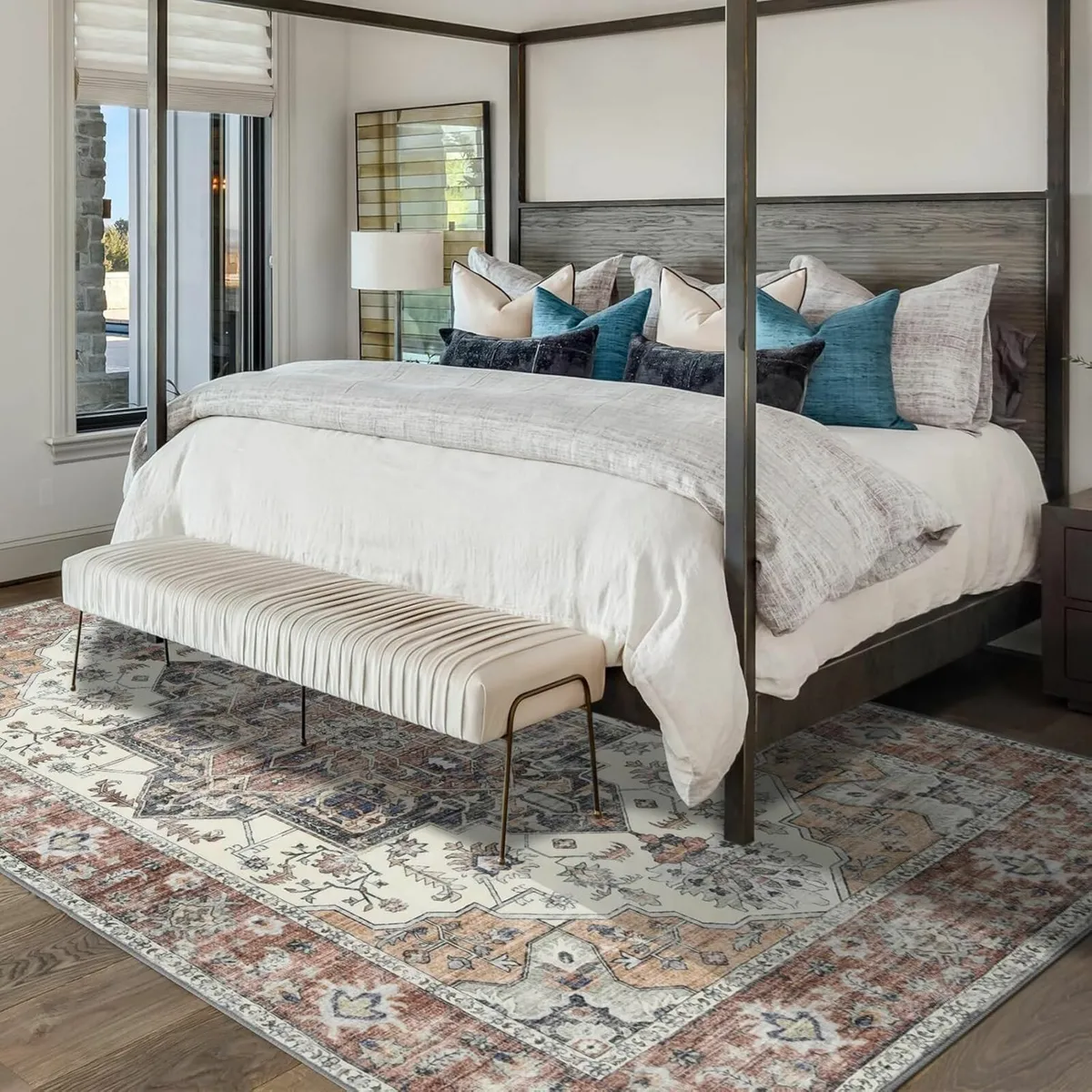 Living Room 160x230 cm Vintage Boho Rug Red - Image 2