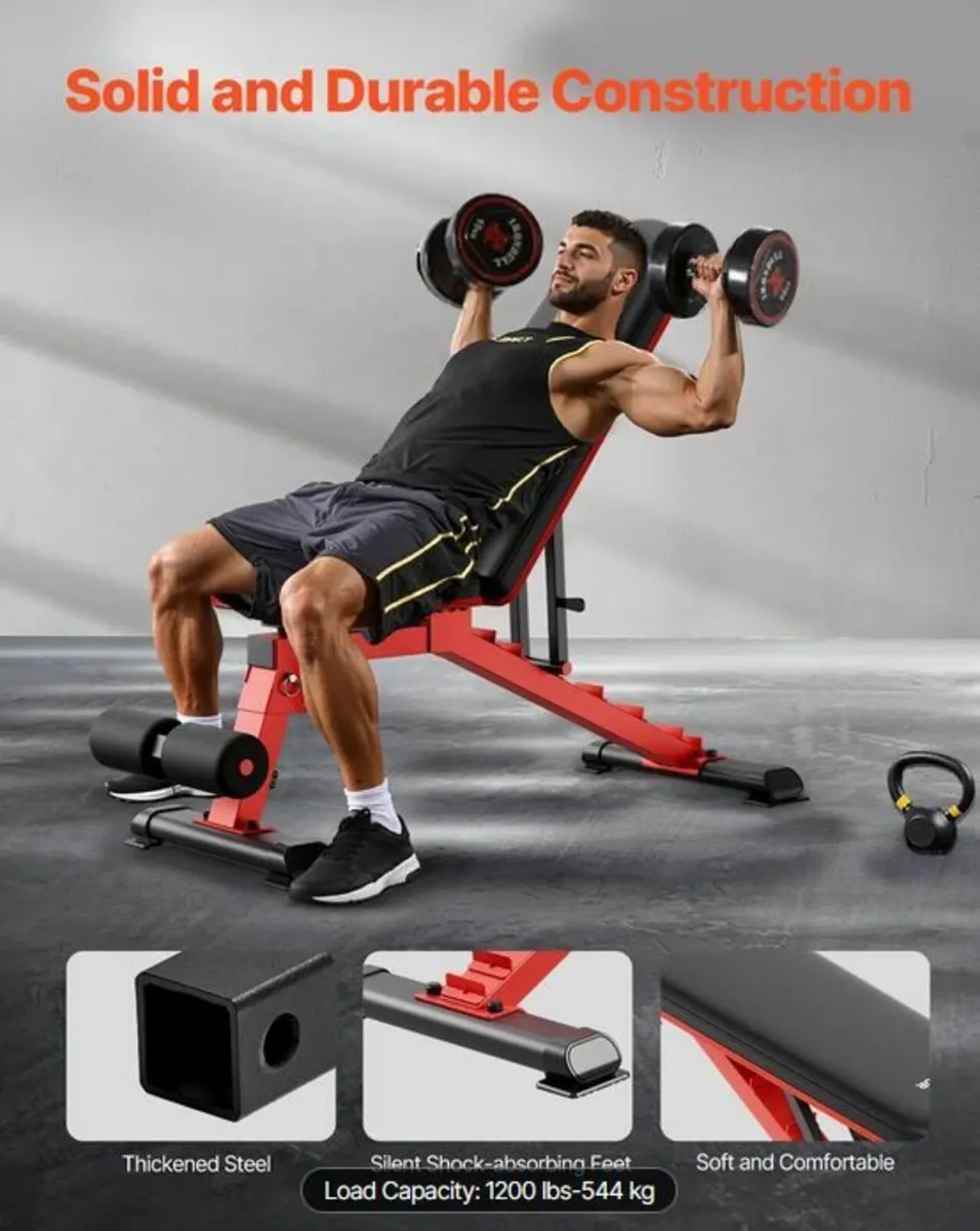 1200lbs Heavy Duty Stable Weight Bench Press for F - Image 3