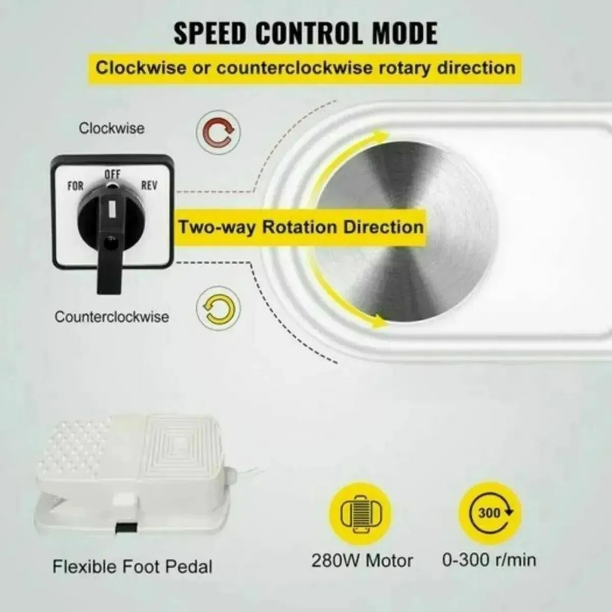 Electric Pottery Wheel 280W DIY Clay 25cm - Image 4