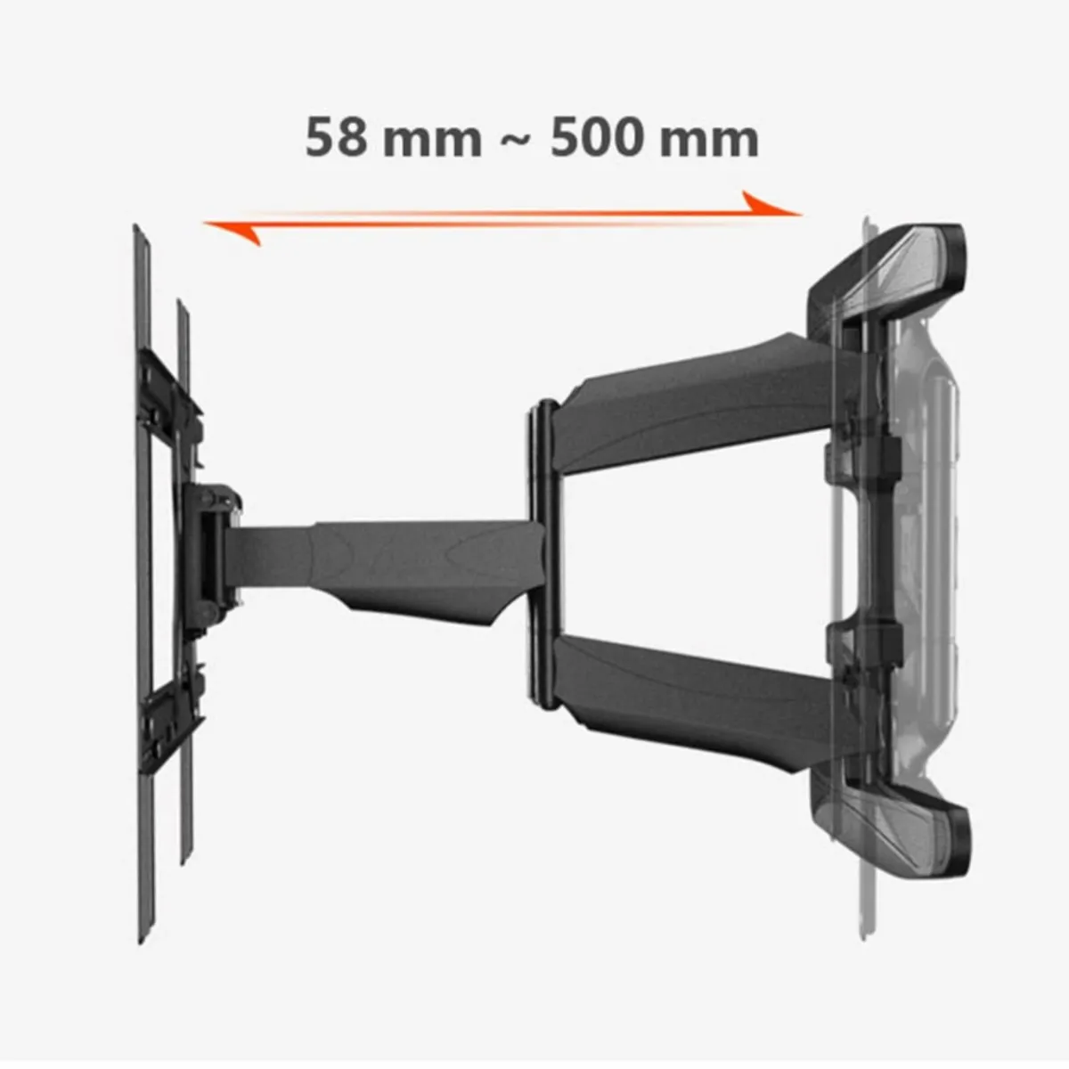 Tv Wall Mount Bracket Tilt Swivel Long Arm 45"-70" - Image 3