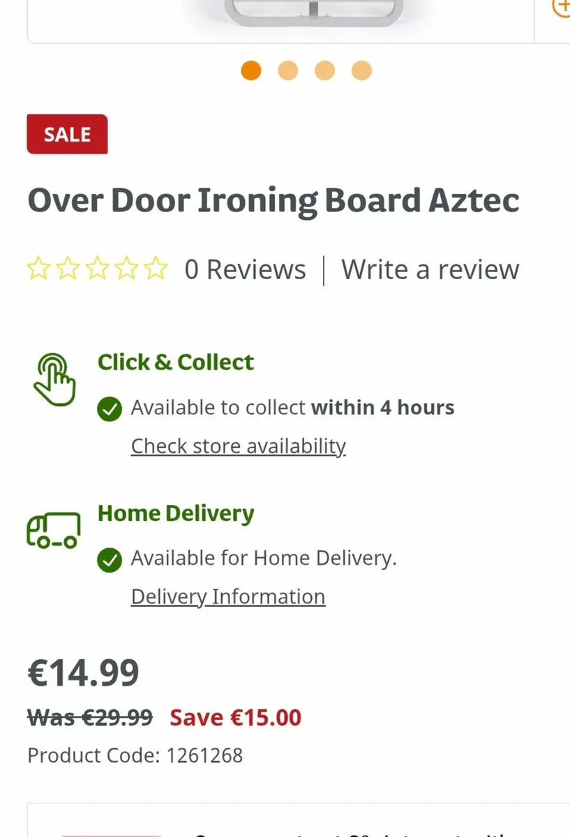 Ironing board over door - Image 2