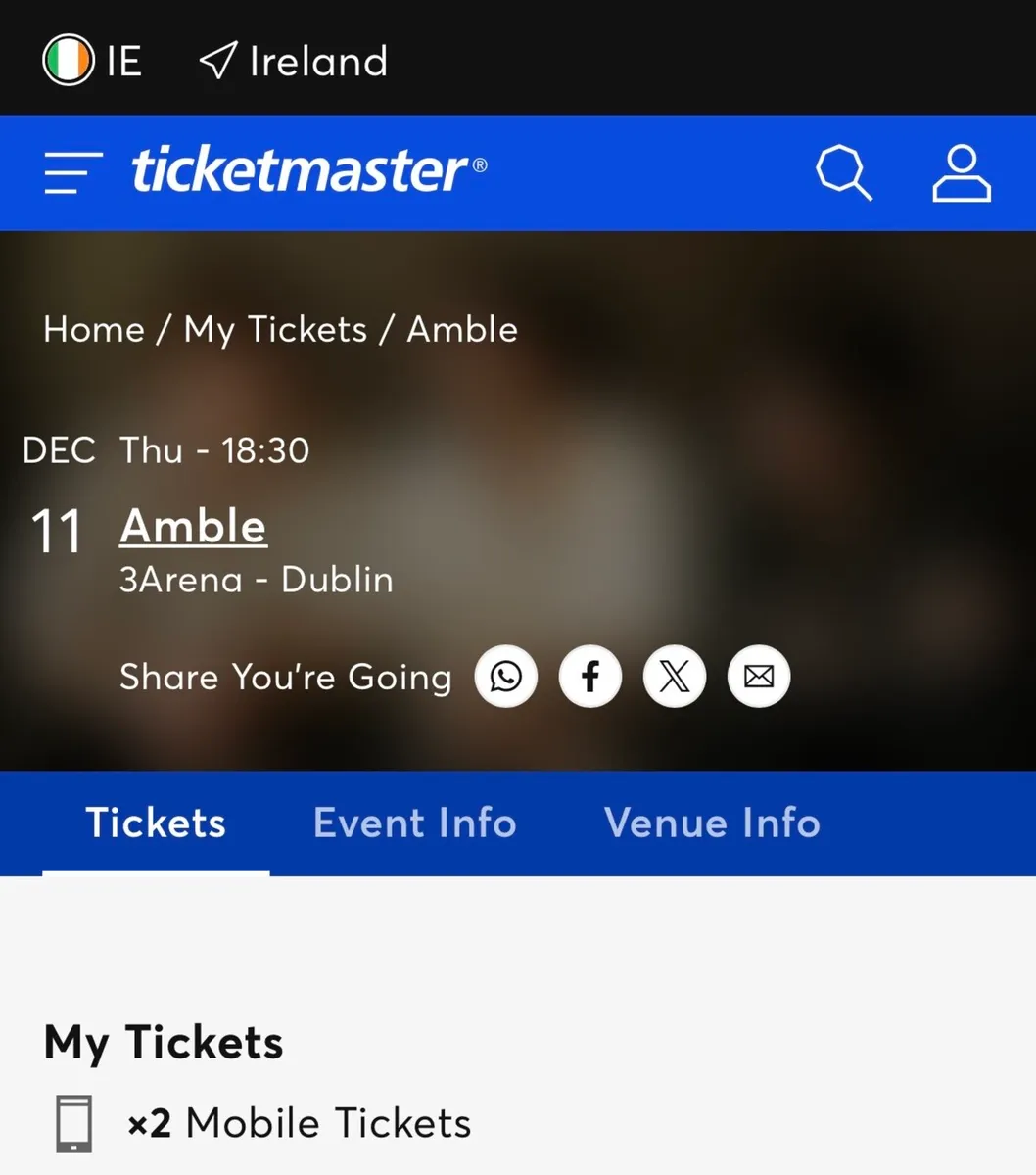 Amble tickets