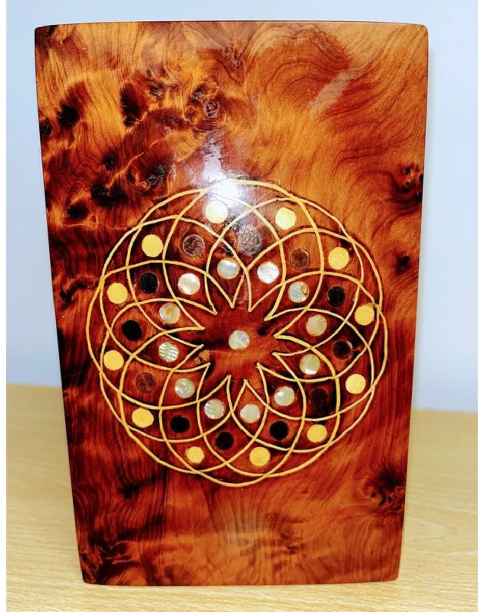 Vintage Moroccan Wooden Trinket Box - Image 1