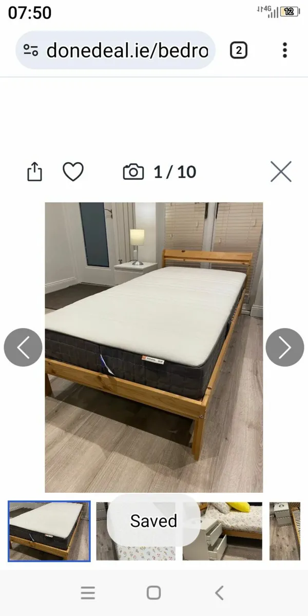 New single bed with mattress and duvet set - Image 1