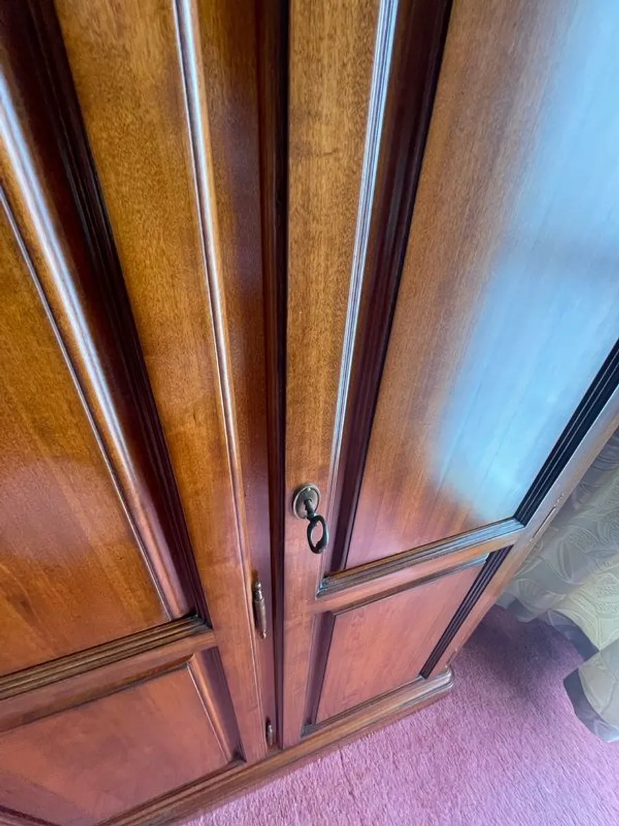 Beautiful Triple Door Wood Wardrobe-Cherry finish - Image 2