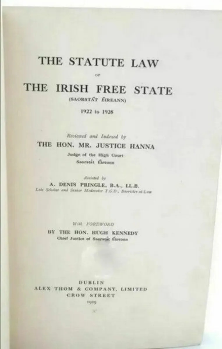 The Statute Law of The Irish Free State: 1922-1928 - Image 2
