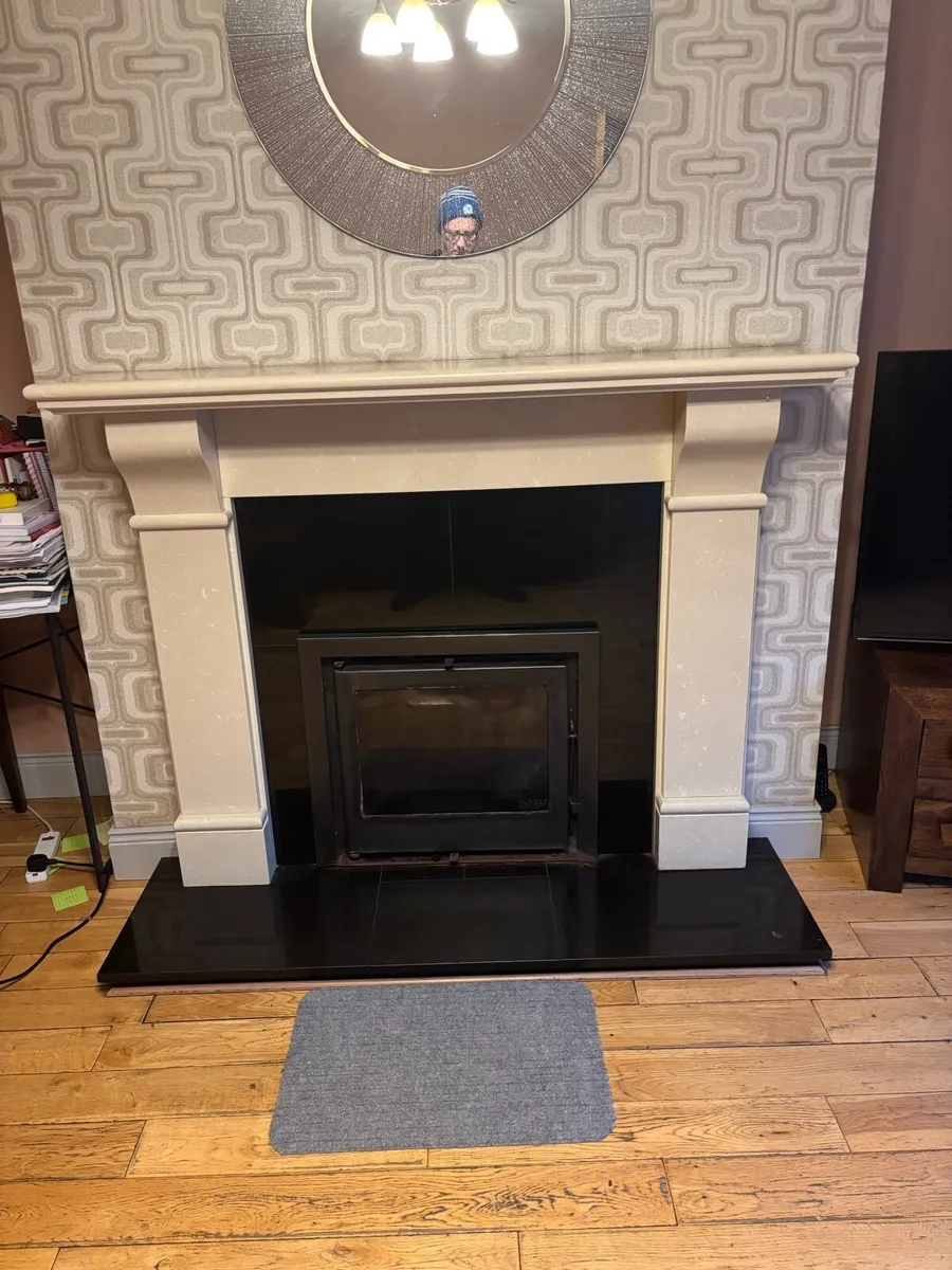 Marble fireplace and surround - Image 1