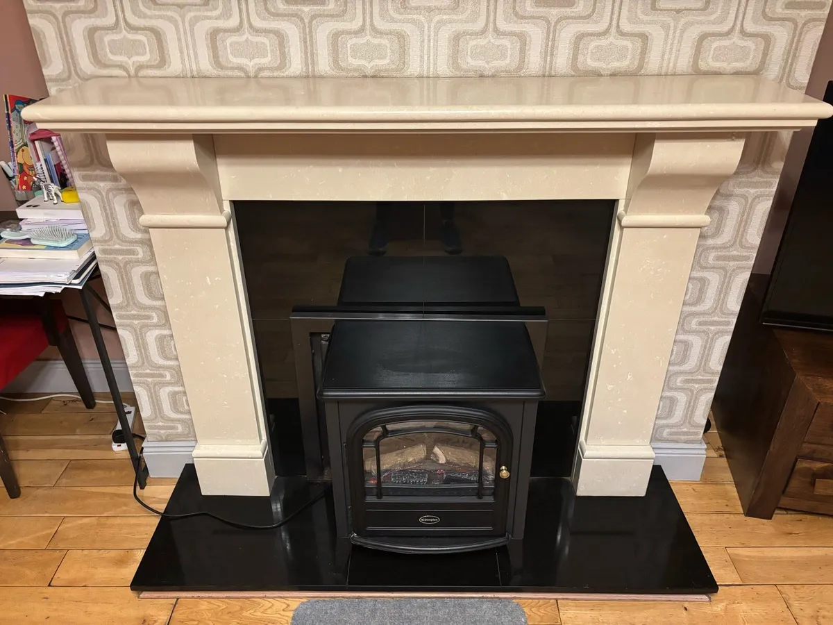 Marble fireplace and surround - Image 3