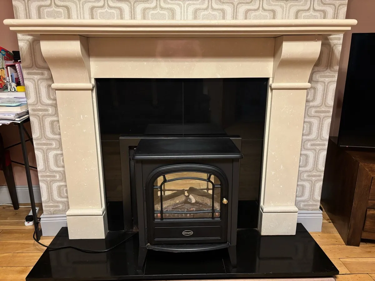 Marble fireplace and surround - Image 4