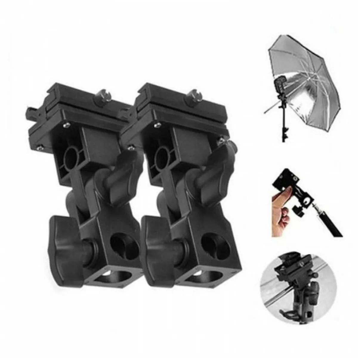 Flash Umbrella Light Stand Plus 2 Bracket Kit - Image 4