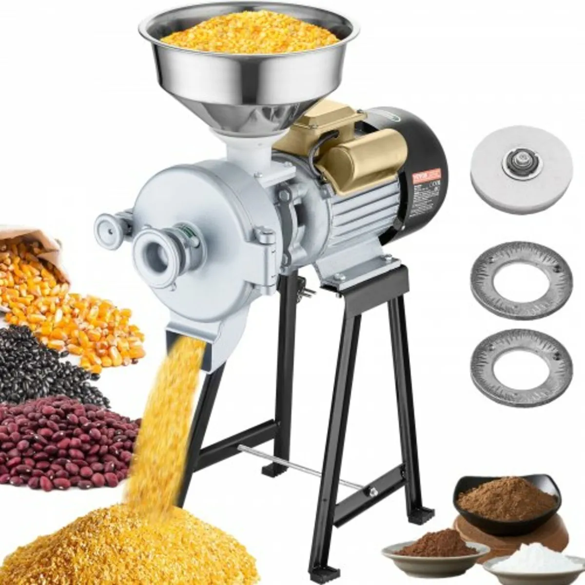 Electric Grain Mill Grinder, 3000W Spice Grinders, - Image 1