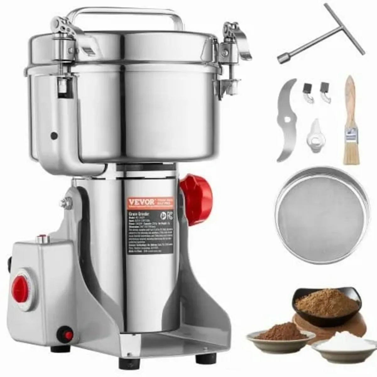 2500g Electric Grain Mill Grinder, High Speed 3400 - Image 1