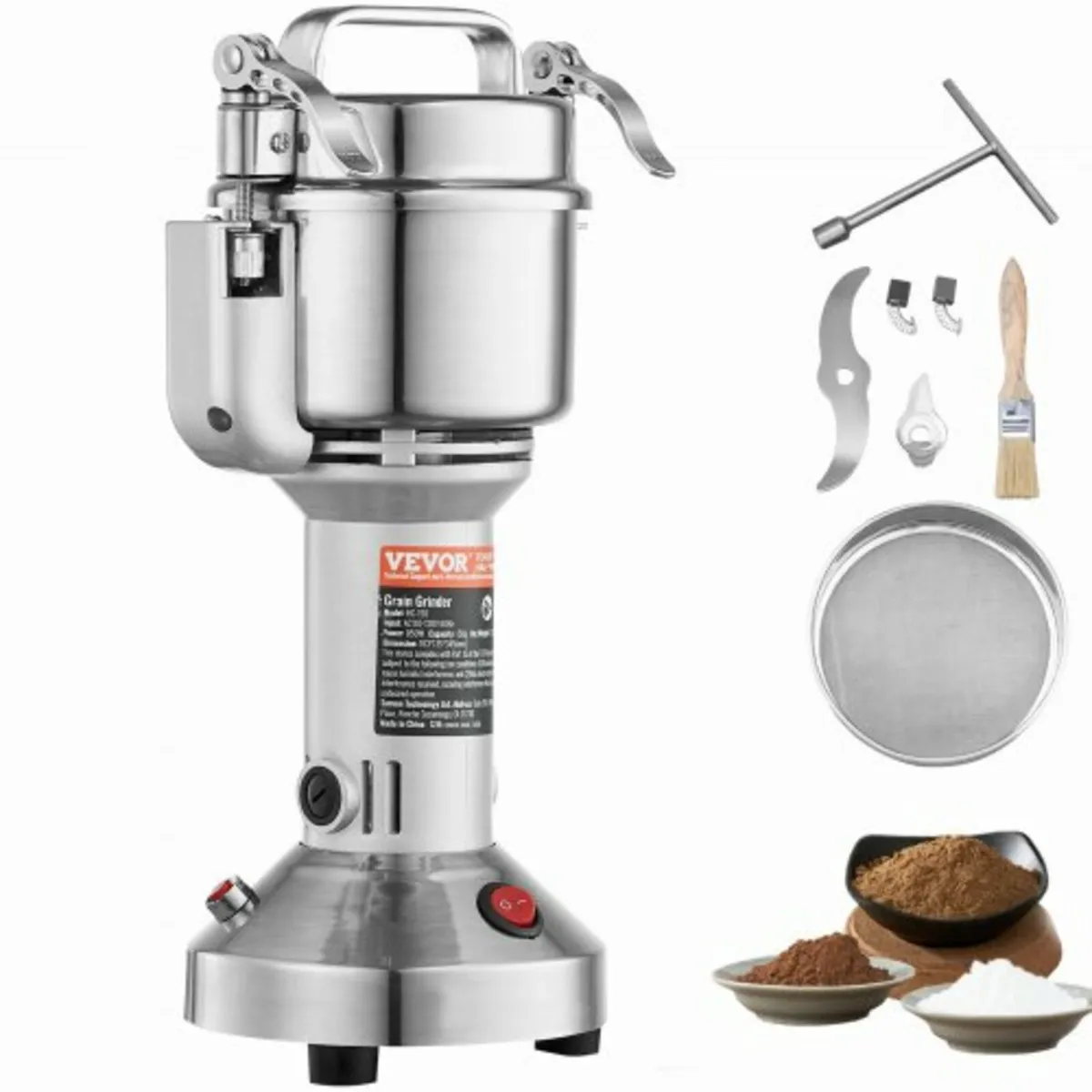 750g Electric Grain Mill Grinder, High Speed 2000W - Image 1