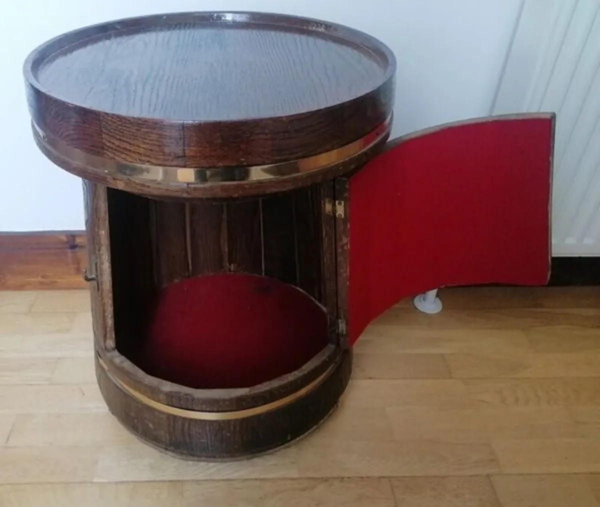 Vintage Wine Barrel Mini Bar - Image 2