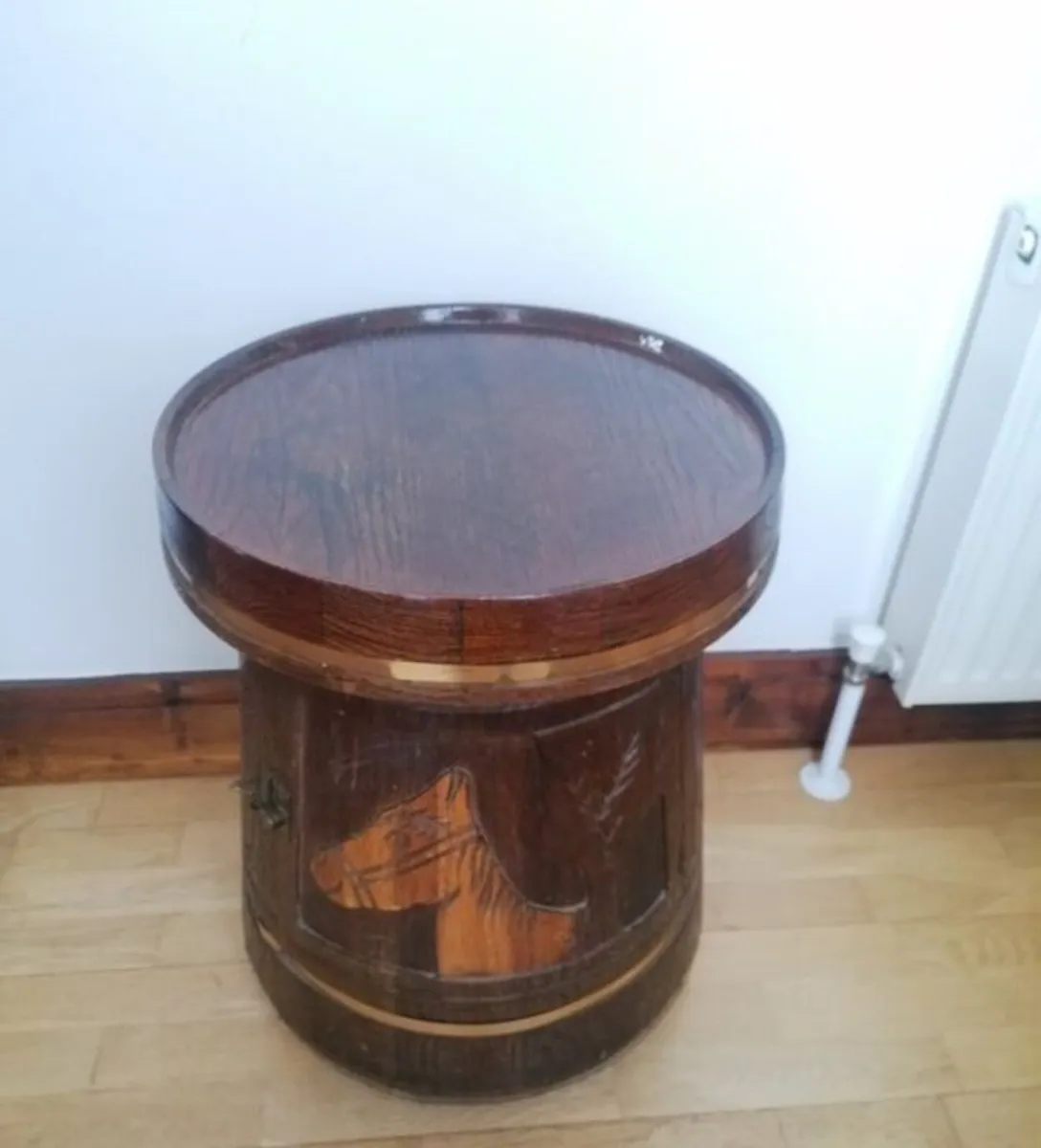 Vintage Wine Barrel Mini Bar - Image 1