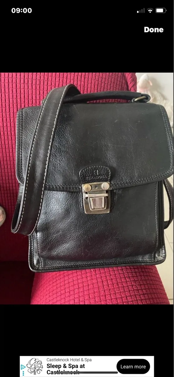 Hexagona Leather Shoulder Bag - Image 1