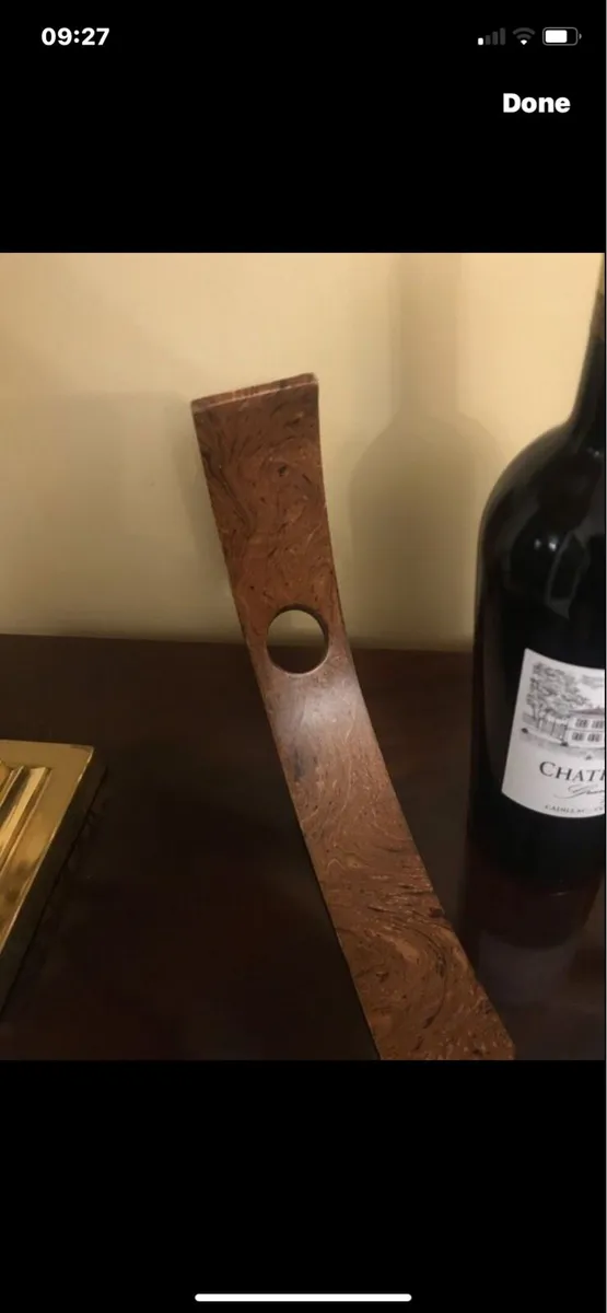 Olive Wood Wine Bottle Stand - Image 4