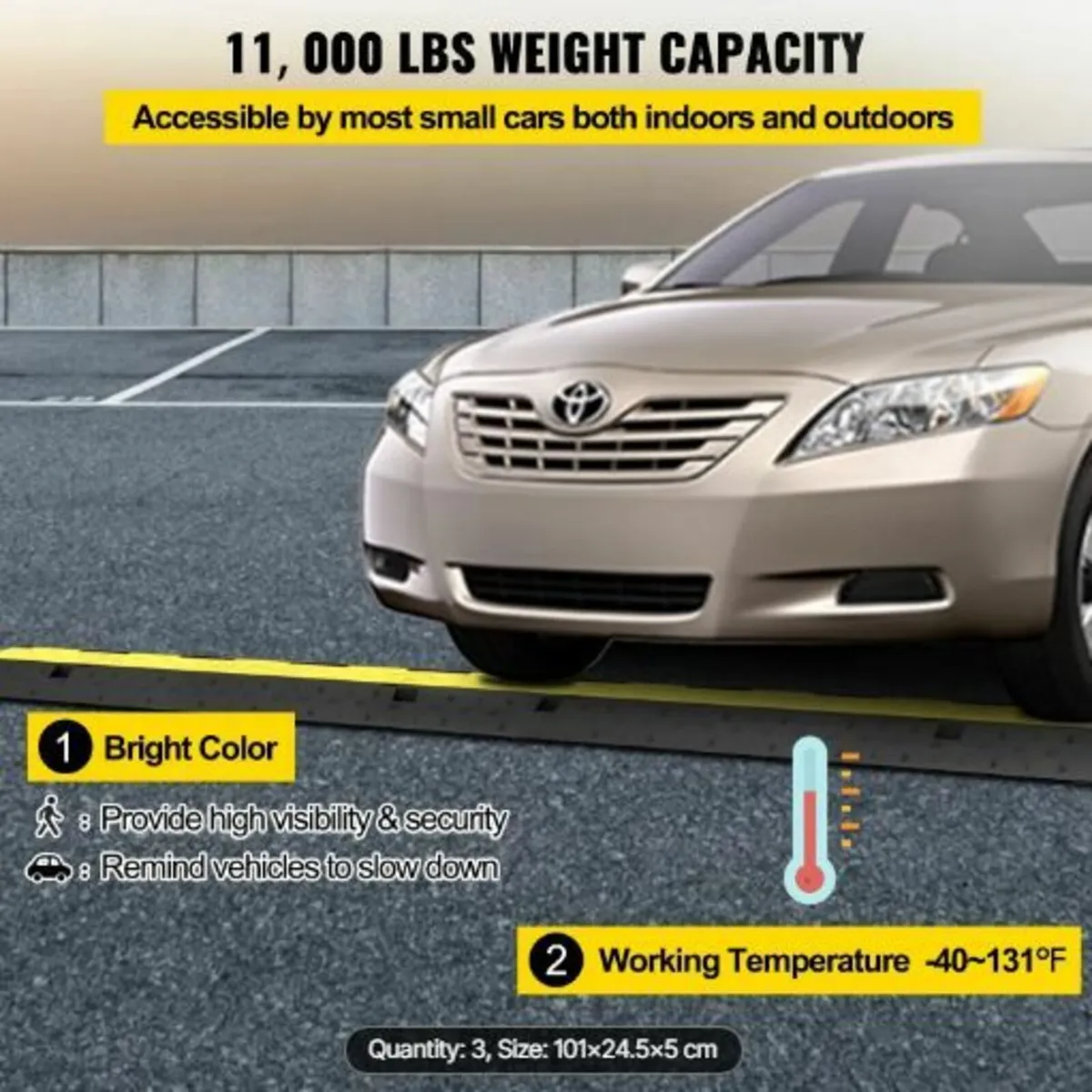 Cable Protector 101x24.5x5cm 3 Pack - Image 4