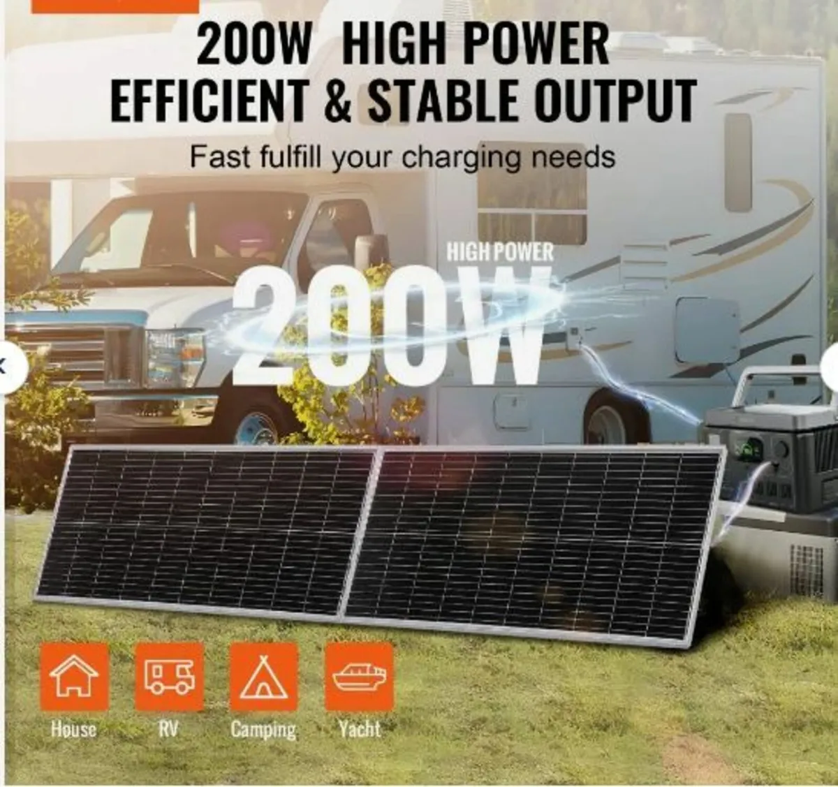 200W Monocrystalline Solar Panel Kit - Image 2