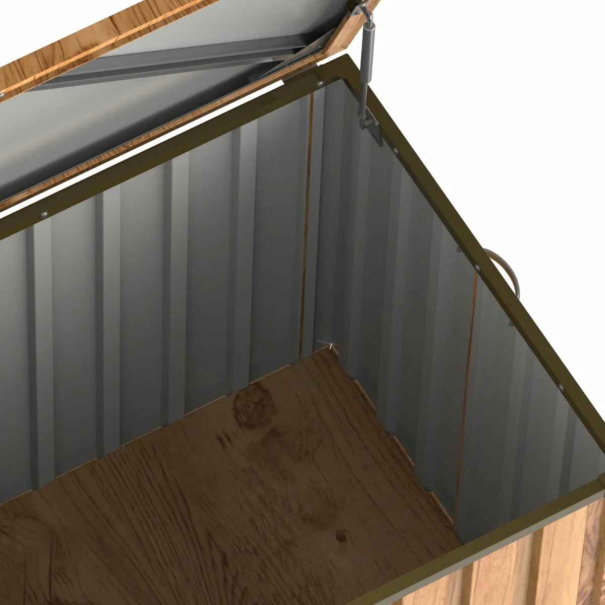 770 Litre Metal Patio Storage Box Brown - Image 4