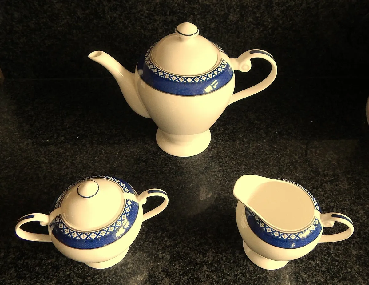 Anysley Living Aston Blue Bone China Tea Set - Image 3