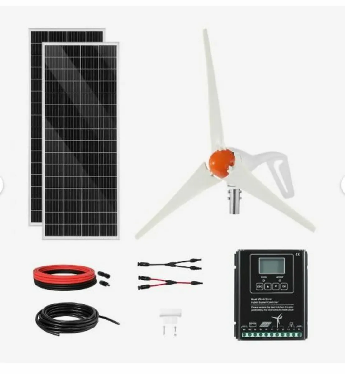 2V 400W Solar Wind Power Kit, 2PCS 100W - Image 1