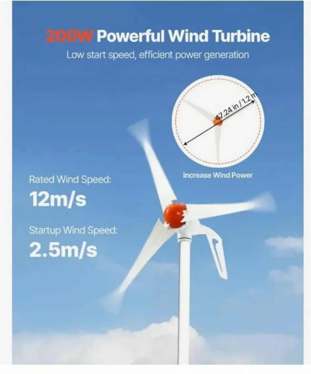 2V 400W Solar Wind Power Kit, 2PCS 100W - Image 2