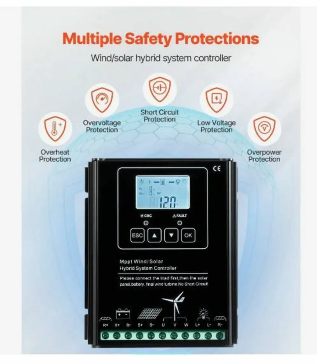 2V 400W Solar Wind Power Kit, 2PCS 100W - Image 3