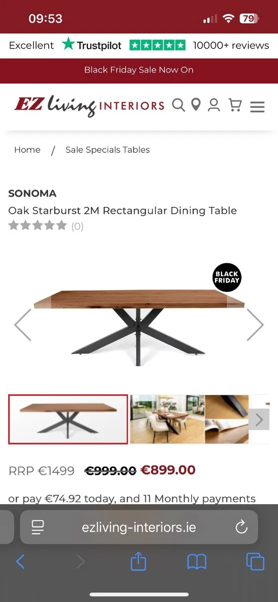 Dining table and bench 200cm length - Image 4