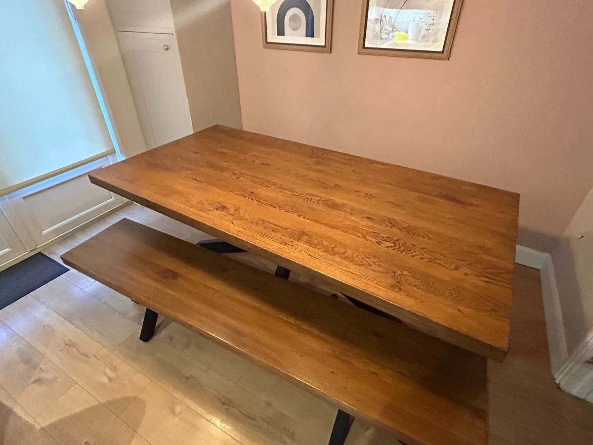 Dining table and bench 200cm length - Image 1