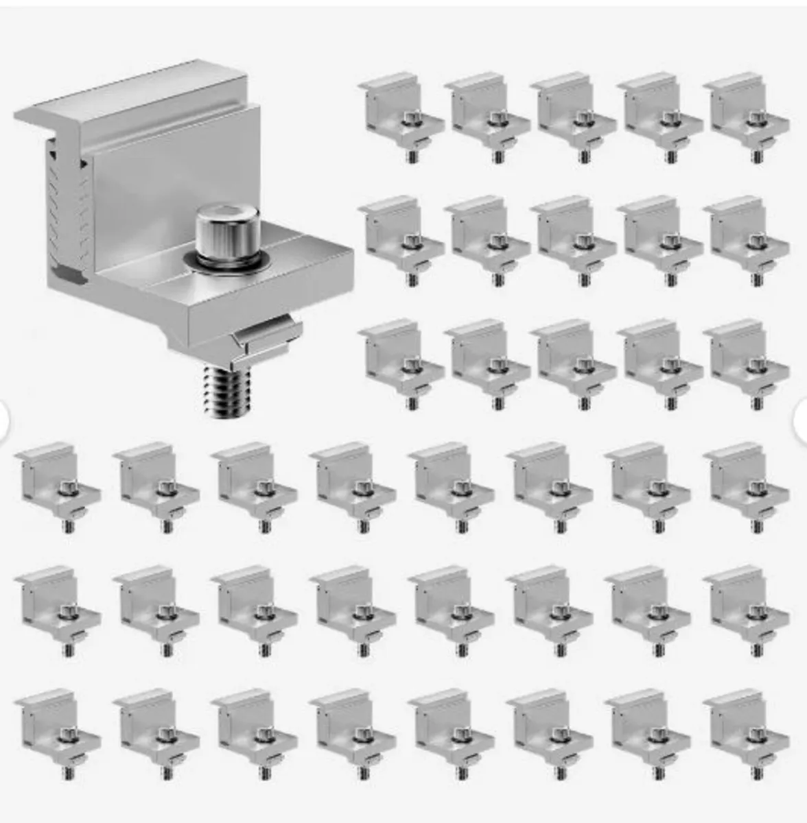 Solar Panel Z Mounting Brackets, 35-50mm - Image 1