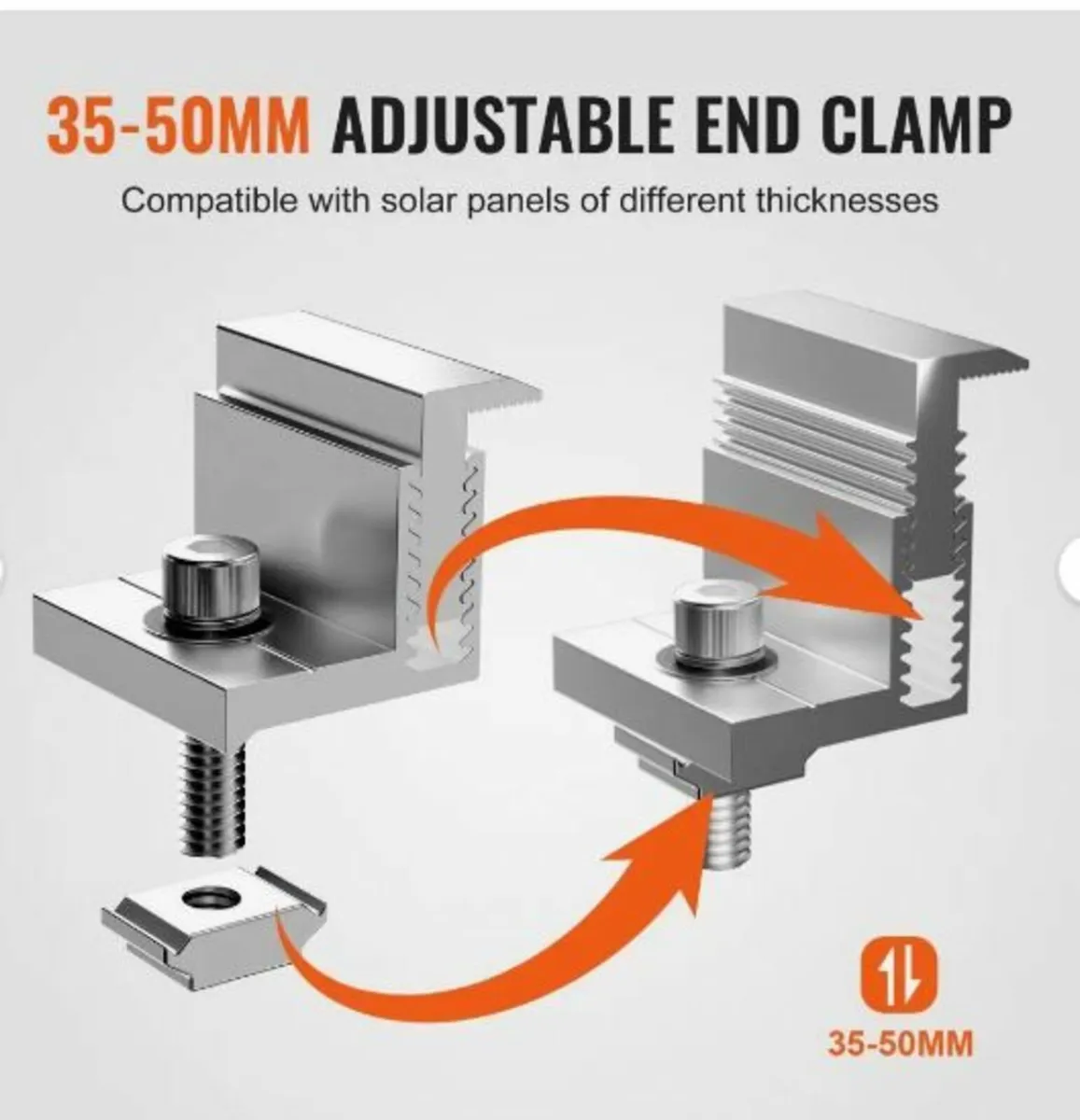 Solar Panel Z Mounting Brackets, 35-50mm - Image 4