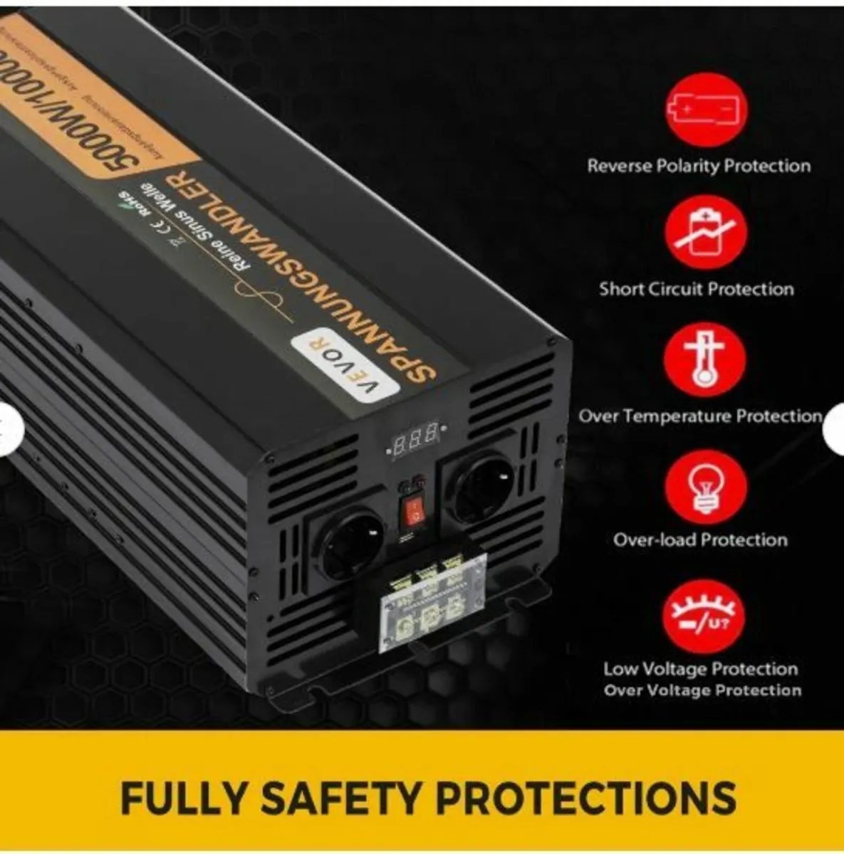 Pure Sine Wave Power Inverter 5000W 24V - Image 2